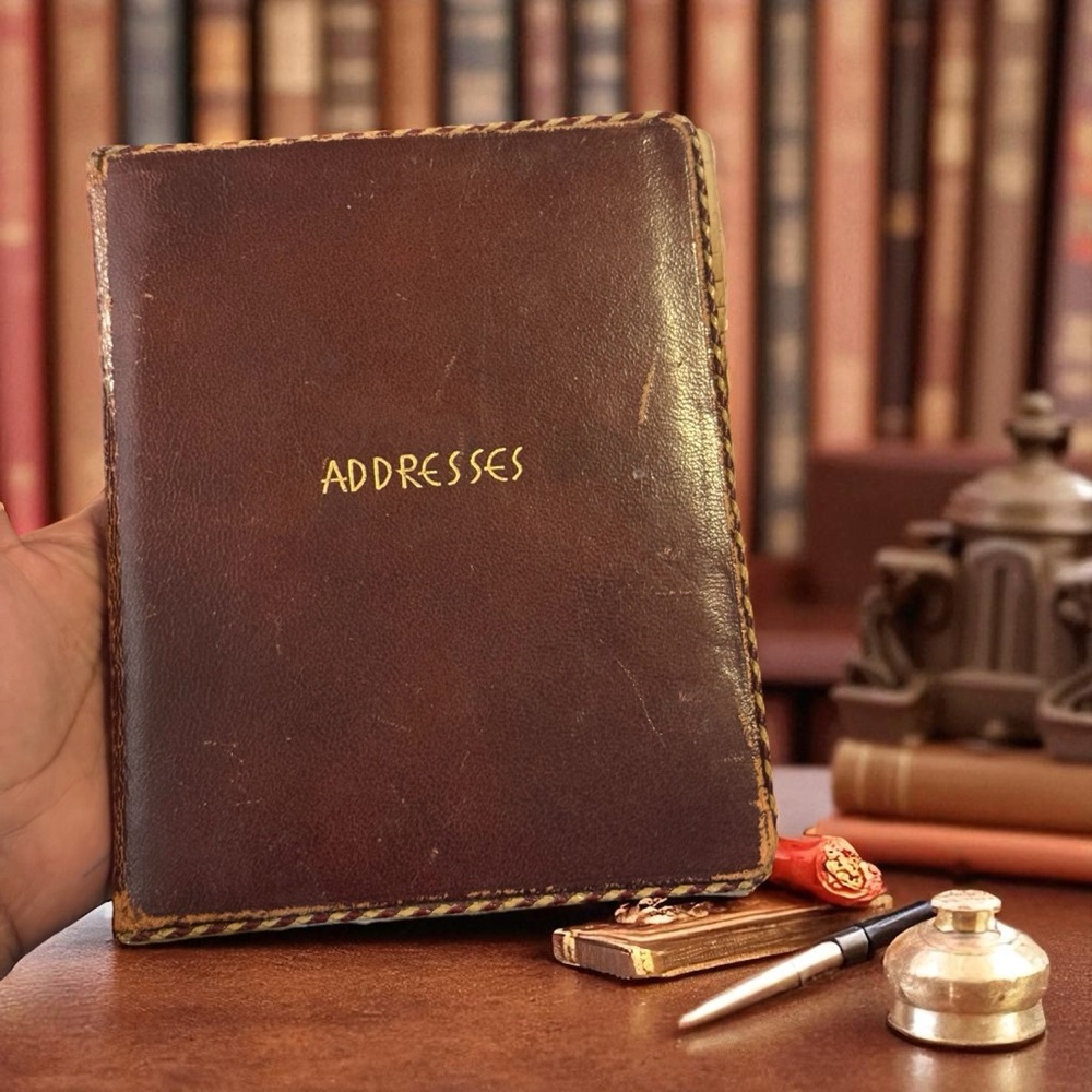 Antique 1940s Rumpp Address Book Note book Old Paper